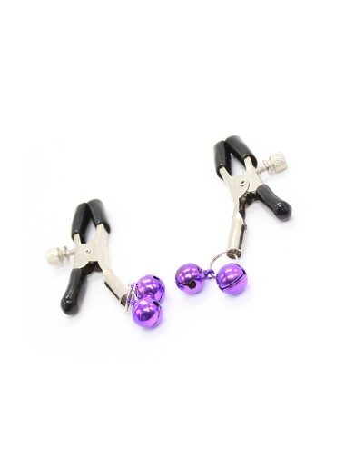 OHMAMA FETISH - PINZAS PEZONES CON CASCABEL LILA