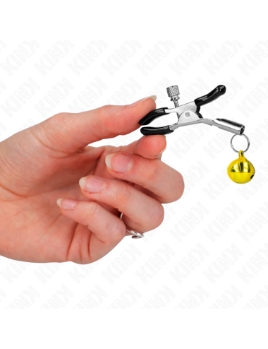 KINK - PINZAS PARA PEZONES CON CAMPANILLA DORADA 6 CM