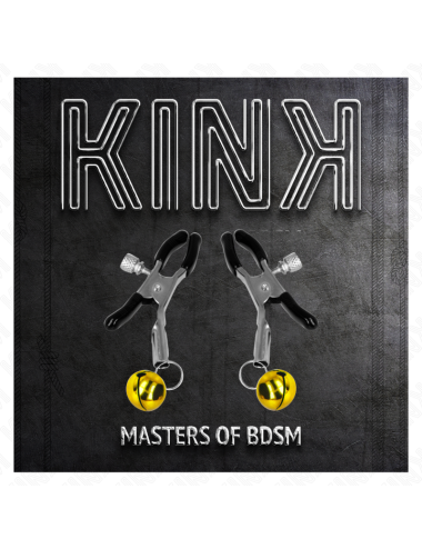 KINK - PINZAS PARA PEZONES CON CAMPANILLA DORADA 6 CM