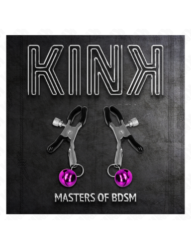 KINK - PINZAS PARA PEZONES CON CAMPANILLA VIOLETA 6 CM