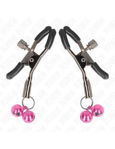 KINK - PINZAS PARA PEZONES CON DOBLE CAMPANILLA ROSA 6 CM