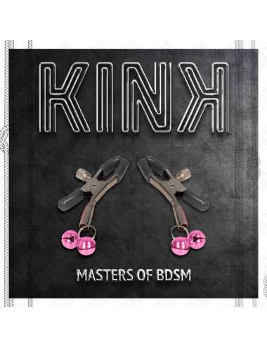 KINK - PINZAS PARA PEZONES CON DOBLE CAMPANILLA ROSA 6 CM