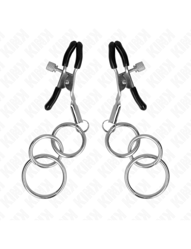 KINK - PINZAS PARA PEZONES CON 3 AROS 6 CM
