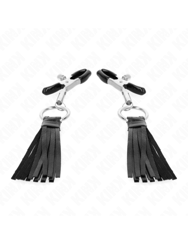 KINK - PINZAS PARA PEZONES CON BORLAS DE POLIPIEL 6 CM