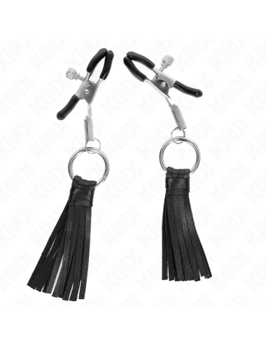 KINK - PINZAS PARA PEZONES CON BORLAS DE POLIPIEL 6 CM