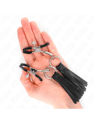 KINK - PINZAS PARA PEZONES CON BORLAS DE POLIPIEL 6 CM