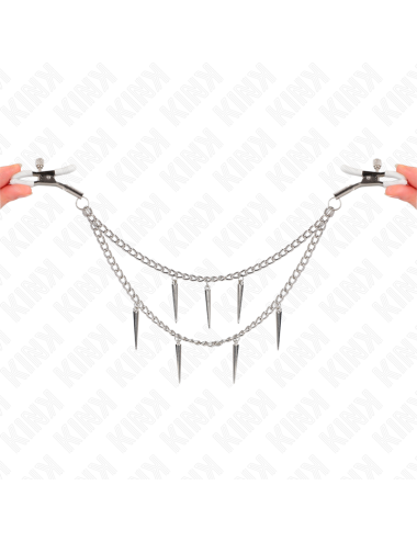 KINK - PINZAS PARA PEZONES CON CADENA DE PÚAS 30 CM