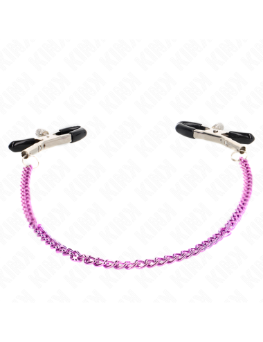 KINK - PINZAS PARA PEZONES CON CADENA VIOLETA 30 CM