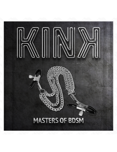 KINK - PINZAS PARA PEZONES CON TRIPLE CADENA PLATEADO 20/23/28 CM