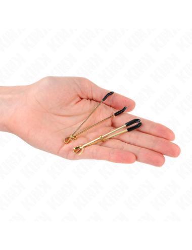 KINK - PINZAS PARA PEZONES FINA DORADO 7 CM