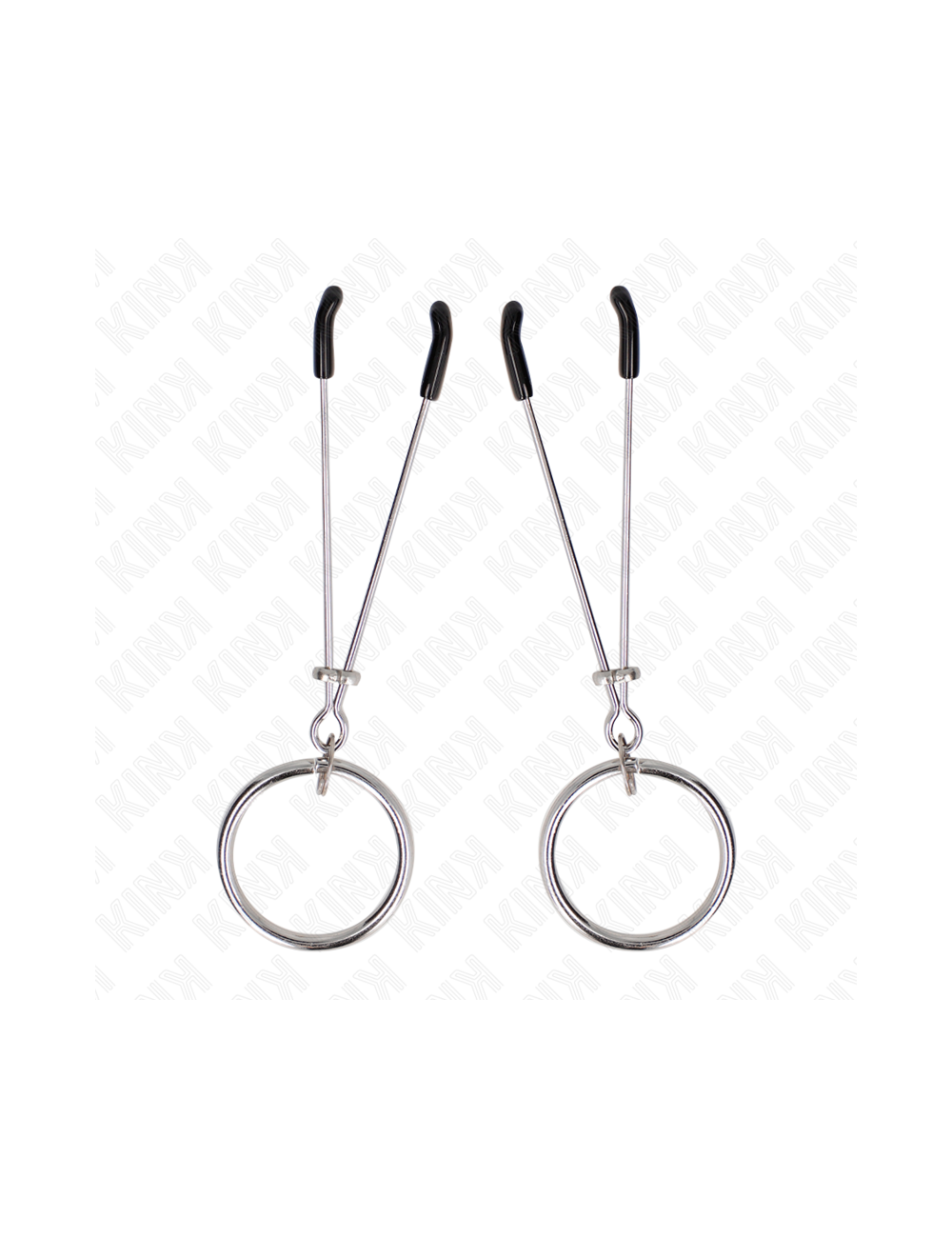 KINK - PINZAS PARA PEZONES FINA CON ARO PLATEADO 7 CM