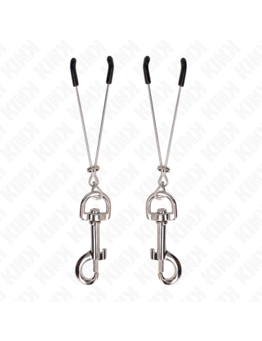 KINK - PINZAS PARA PEZONES FINA CON GANCHO PLATEADO 7 CM