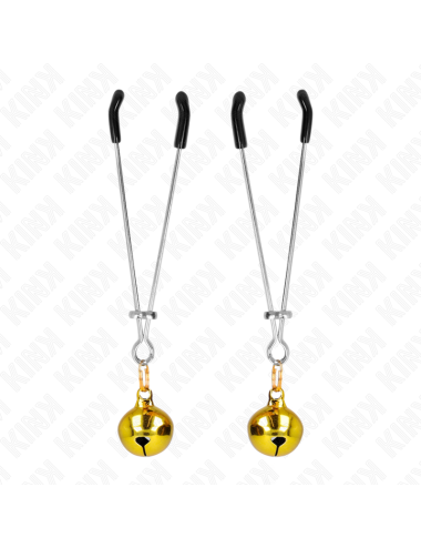 KINK - PINZAS PARA PEZONES FINA CON CASCABEL DORADO 7 CM