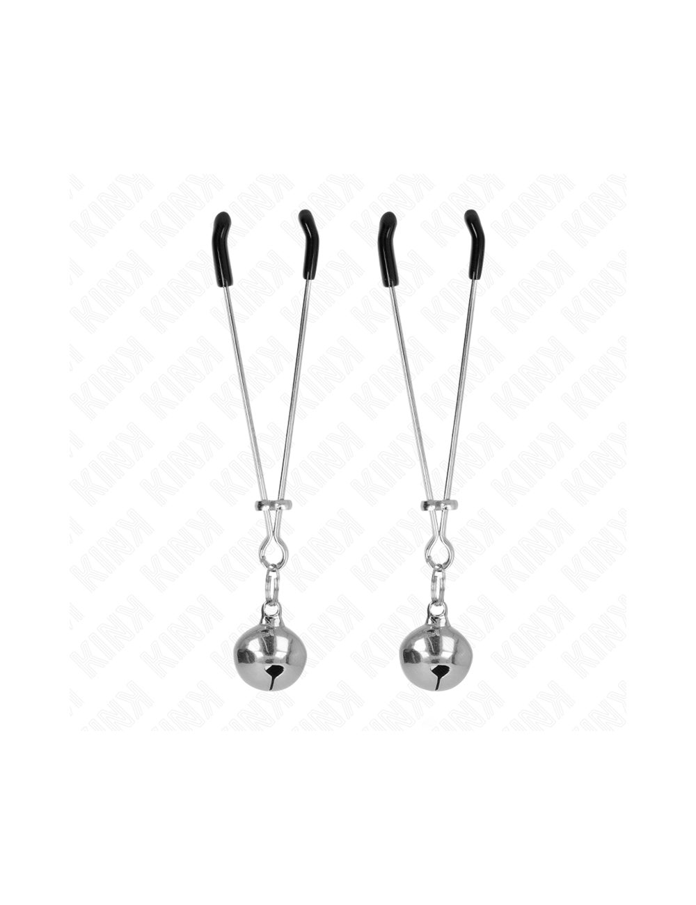 KINK - PINZAS PARA PEZONES FINA CON CASCABEL PLATEADO 7 CM