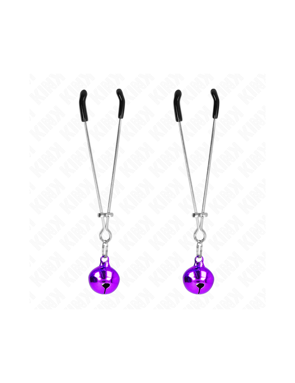 KINK - PINZAS PARA PEZONES FINA CON CASCABEL VIOLETA 7 CM
