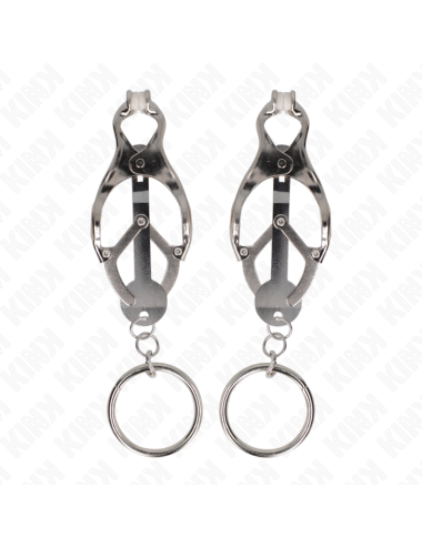 KINK - PINZAS PARA PEZONES ESTILO JAPONÉS CON AROS PLATEADO