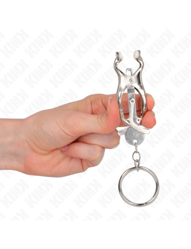 KINK - PINZAS PARA PEZONES ESTILO JAPONÉS CON AROS PLATEADO