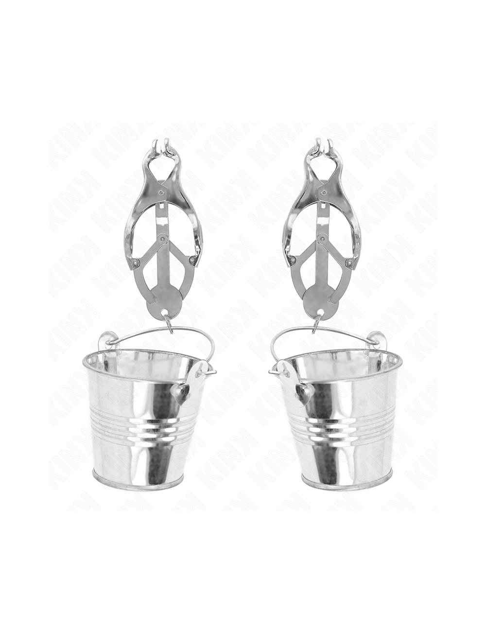 KINK - PINZAS PARA PEZONES ESTILO JAPONÉS CON CUBOS PLATEADO