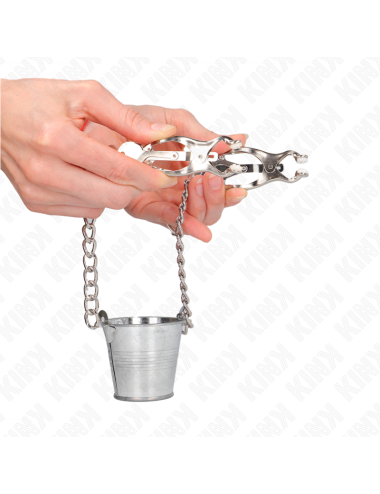 KINK - PINZAS PARA PEZONES CON CUBO PLATEADO