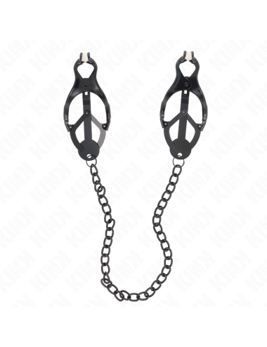 KINK - PINZAS PARA PEZONES ESTILO JAPONÉS CON CADENA NEGRO 30 CM