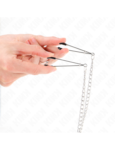 KINK - PINZAS PARA PEZONES Y CLÍTORIS CON CADENA 30 CM MODELO 1