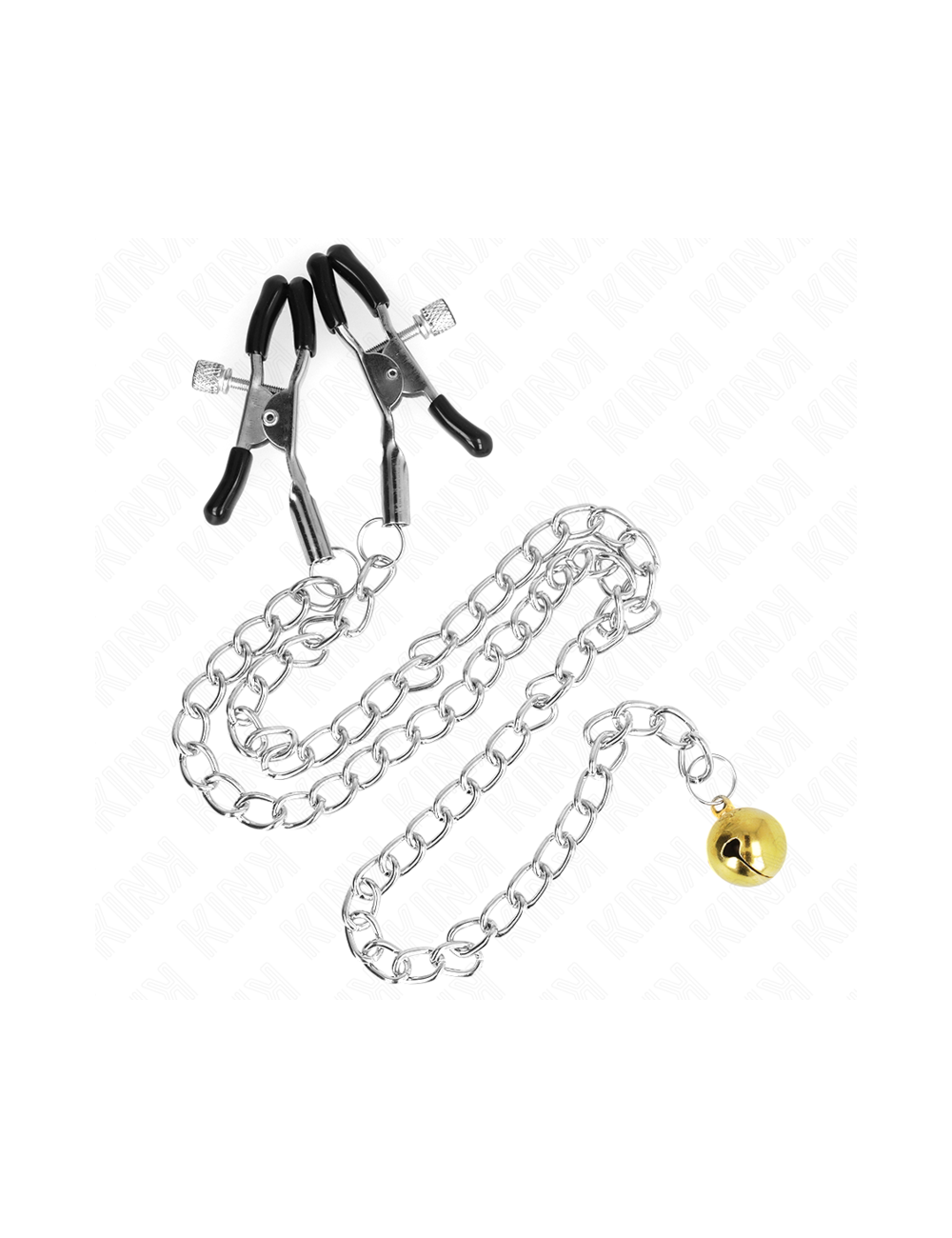 KINK - PINZAS PARA PEZONES CON CAMPANA DORADO Y CADENA 30 CM