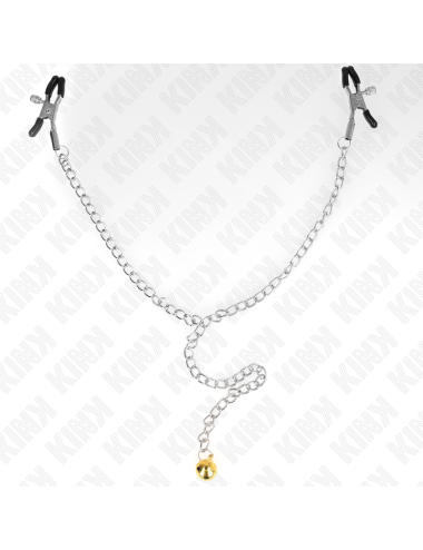 KINK - PINZAS PARA PEZONES CON CAMPANA DORADO Y CADENA 30 CM