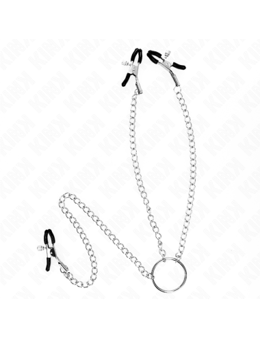 KINK - PINZAS PARA PEZONES Y CLÍTORIS CON CADENA 30 CM MODELO 2