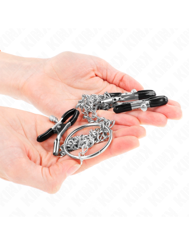 KINK - PINZAS PARA PEZONES Y CLÍTORIS CON CADENA 30 CM MODELO 2