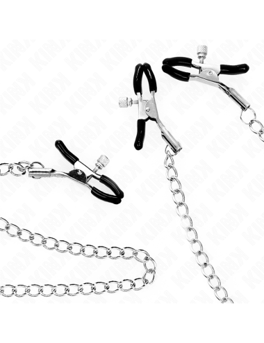 KINK - PINZAS PARA PEZONES Y CLÍTORIS CON CADENA 30 CM MODELO 2