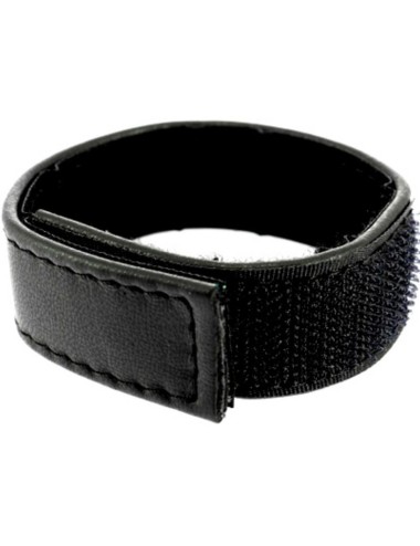 LEATHER BODY - CORREA CUERO AJUSTABLE CON VELCRO PARA PENE NEGRO