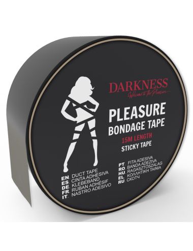 DARKNESS - CINTA PARA BONDAGE NEGRO ADHESIVA 15M