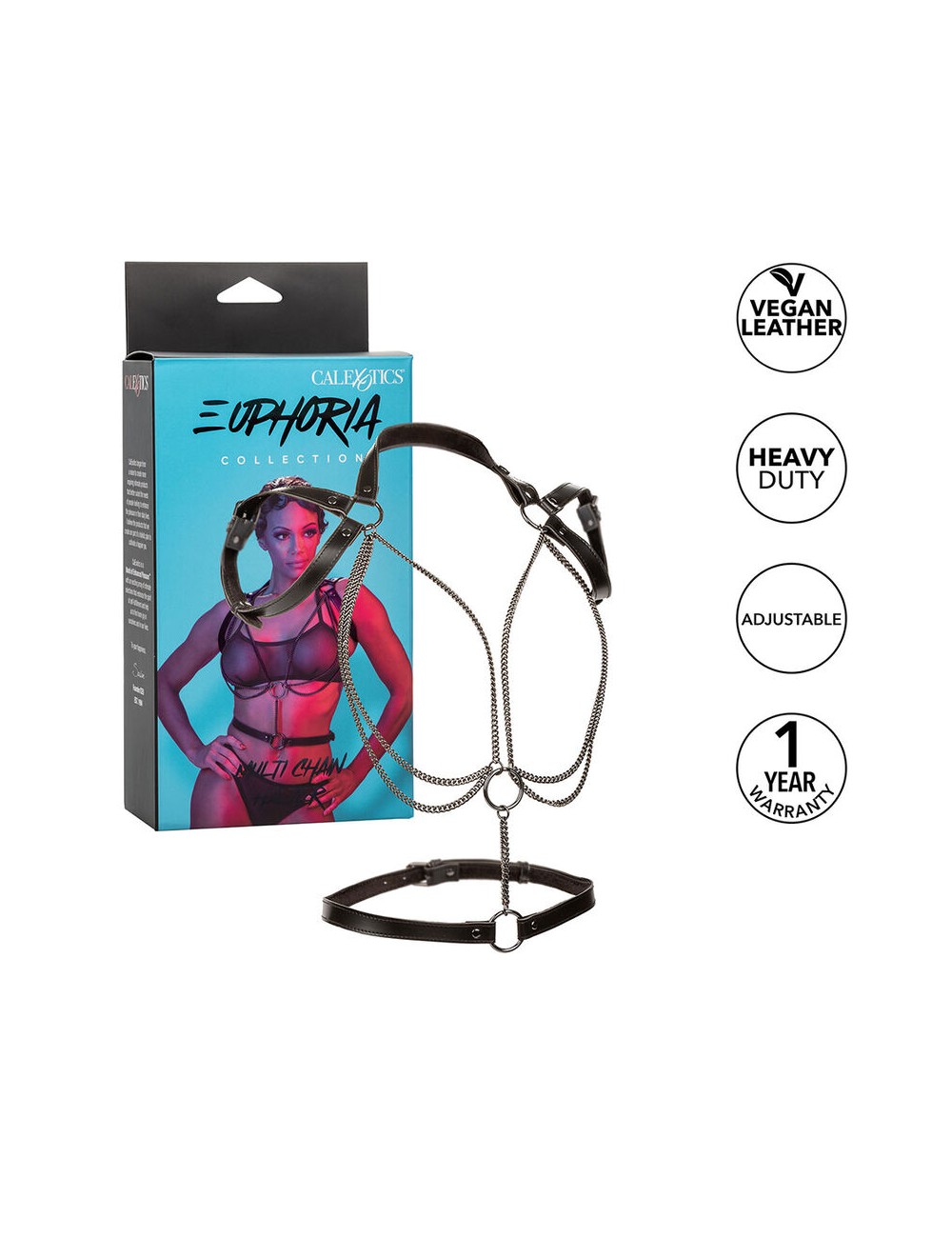CALEXOTICS - EUPHORIA ARNÉS ESTILO CABESTRO CON MÚLTIPLES CADENAS PREMIUM