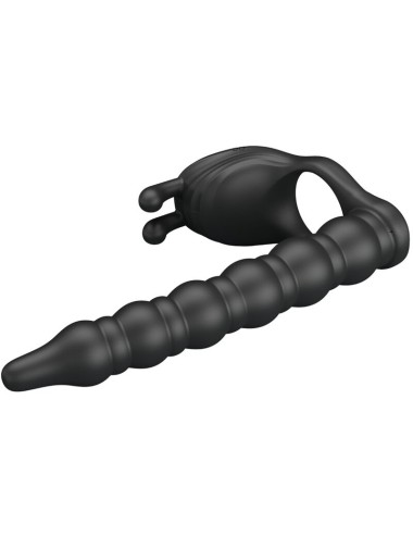 PRETTY LOVE - BLACKNEY ANILLO PENE CON PLUG VIBRADOR NEGRO