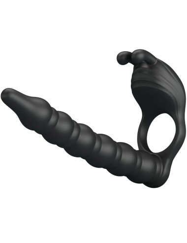 PRETTY LOVE - BLACKNEY ANILLO PENE CON PLUG VIBRADOR NEGRO
