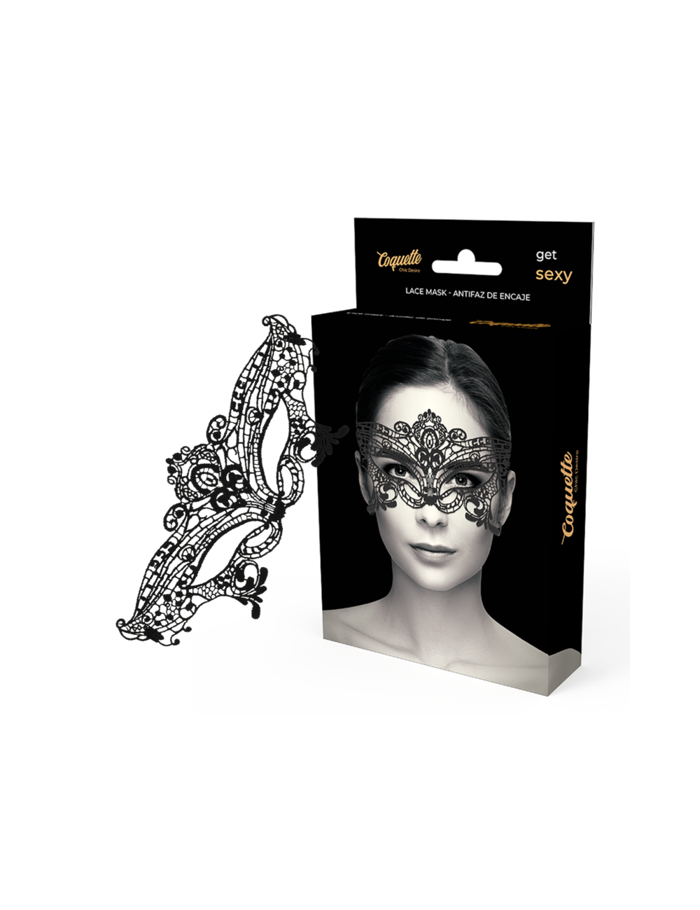 COQUETTE CHIC DESIRE - ANTIFAZ ENCAJE NEGRO ANCHO