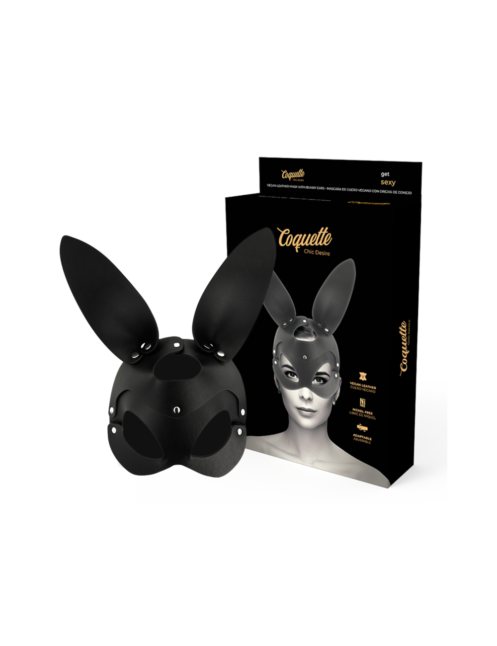 COQUETTE CHIC DESIRE - MASCARA CUERO VEGANO CON OREJAS DE CONEJO COQUETTE CHIC DESIRE - MASCARA CUERO VEGANO CON OREJAS DE CONEJO
