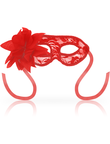 OHMAMA - MASKS ANTIFAZ CON ENCAJES Y FLOR ROJO