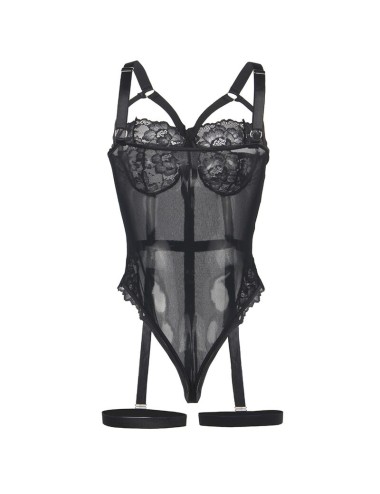 SUBBLIME - TEDDY CON LIGUERO DETALLE TIRAS PECHO NEGRO S/M