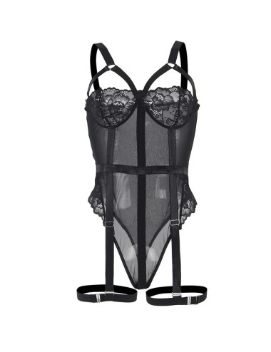 SUBBLIME - TEDDY CON LIGUERO DETALLE TIRAS PECHO NEGRO L/XL