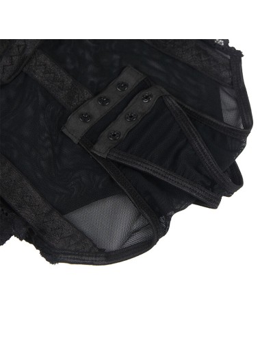 SUBBLIME - TEDDY CON LIGUERO DETALLE TIRAS PECHO NEGRO L/XL