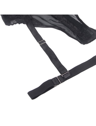 SUBBLIME - TEDDY CON LIGUERO DETALLE TIRAS PECHO NEGRO L/XL