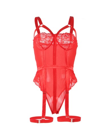 SUBBLIME - TEDDY CON LIGUERO DETALLE TIRAS PECHO ROJO S/M