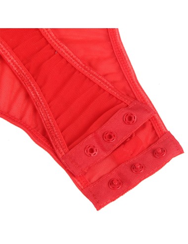 SUBBLIME - TEDDY CON LIGUERO DETALLE TIRAS PECHO ROJO L/XL