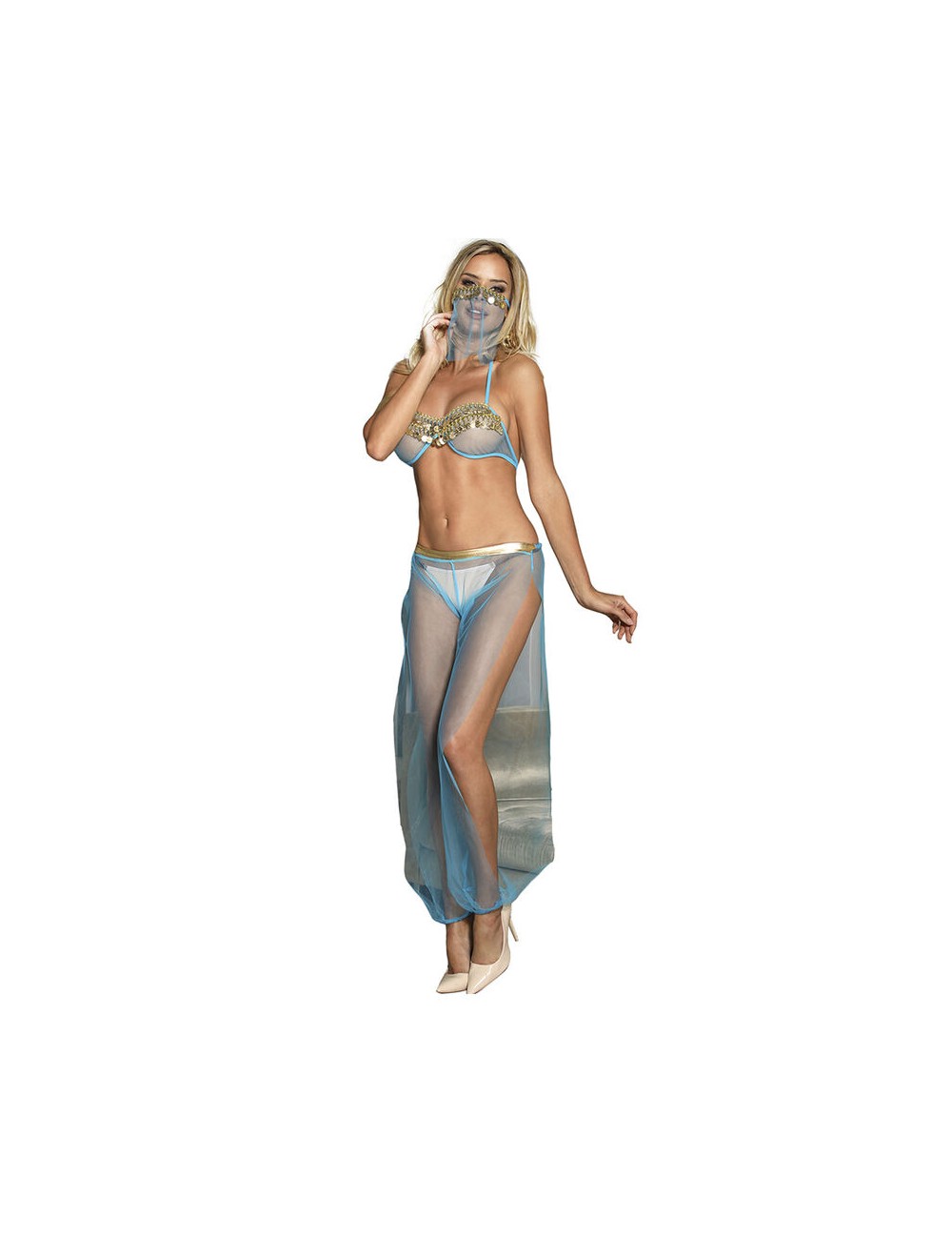 SUBBLIME - SET DE LENCERIA INDIA STYLE AZUL L/XL SUBBLIME - SET DE LENCERIA INDIA STYLE AZUL L/XL