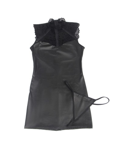 SUBBLIME - VESTIDO SEXY DE CUERO L/XL