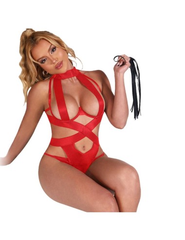SUBBLIME - BODY HALTER SEXY CON ARNES ROJO L/XL