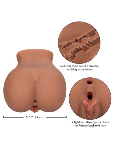CALEXOTICS - THE ROLLER BABE DOBLE MASTURBADOR REALÍSTICO NATURAL