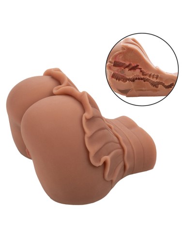 CALEXOTICS - THE HOMECOMING QUEEN DOBLE MASTURBADOR REALÍSTICO CARAMELO