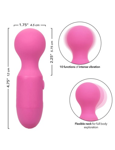 CALEXOTICS - FIRST TIME MASAJEADOR RECARGABLE 10 VIBRACIONES ROSA